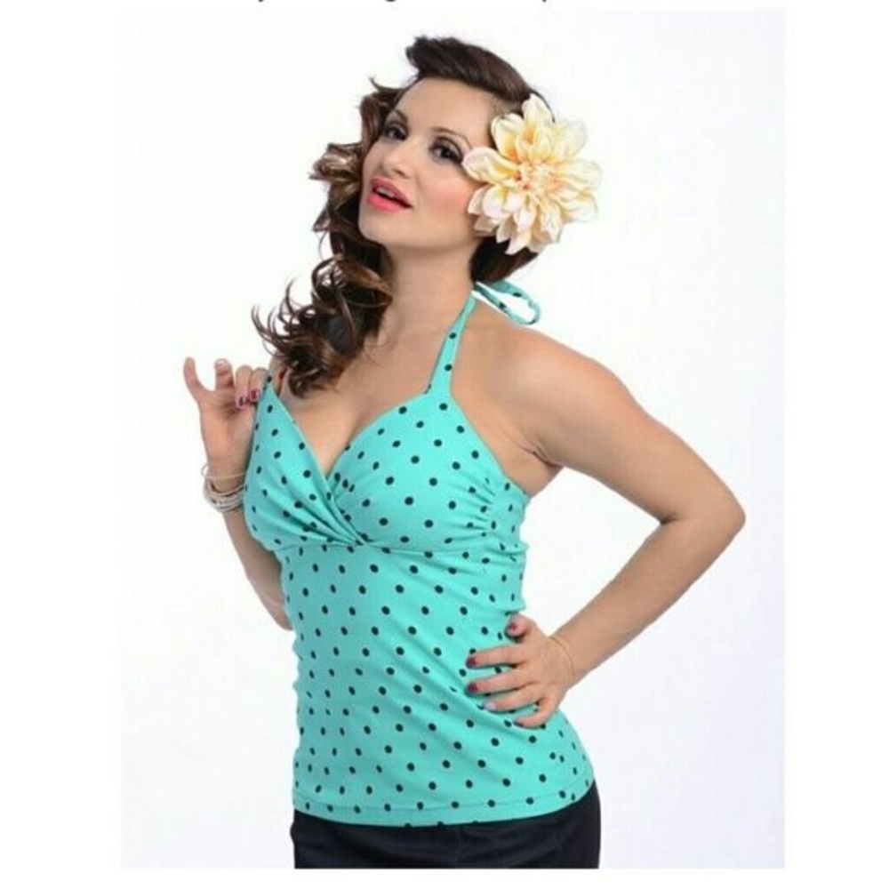 Rock Steady Pin up halter top NWT size S